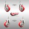 Service Caster 4 Inch 316SS Red Polyurethane Swivel 1/2 Inch Threaded Stem Caster Brakes, 2PK SS316TS20S414-PPUB-RED-121315-2-TLB2 - alternate 5